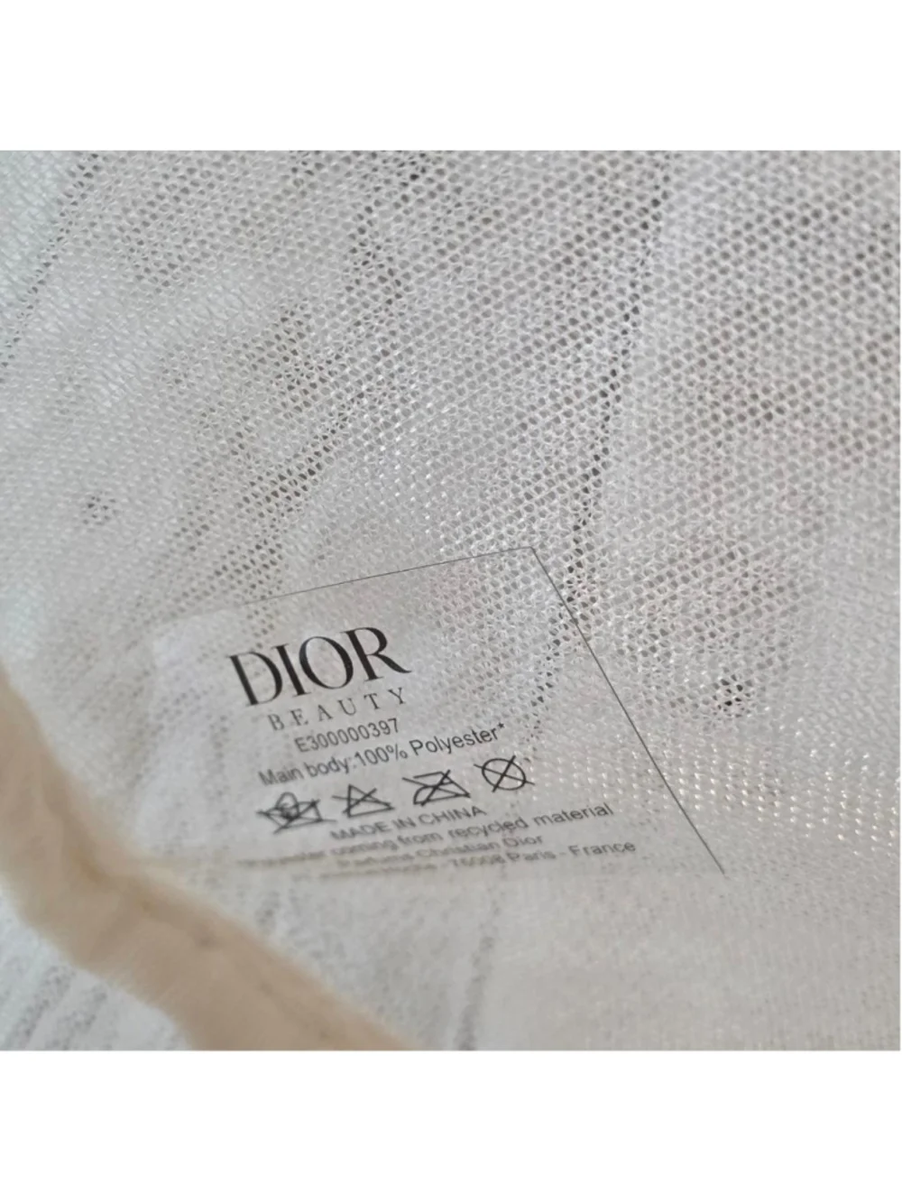 Women's Dior White Pink Butterfly Embroidered Cosmetic Bag
